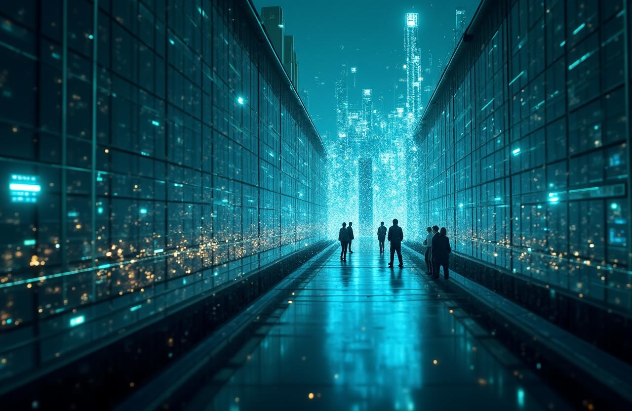 Illustration of AI-powered business workflow automation