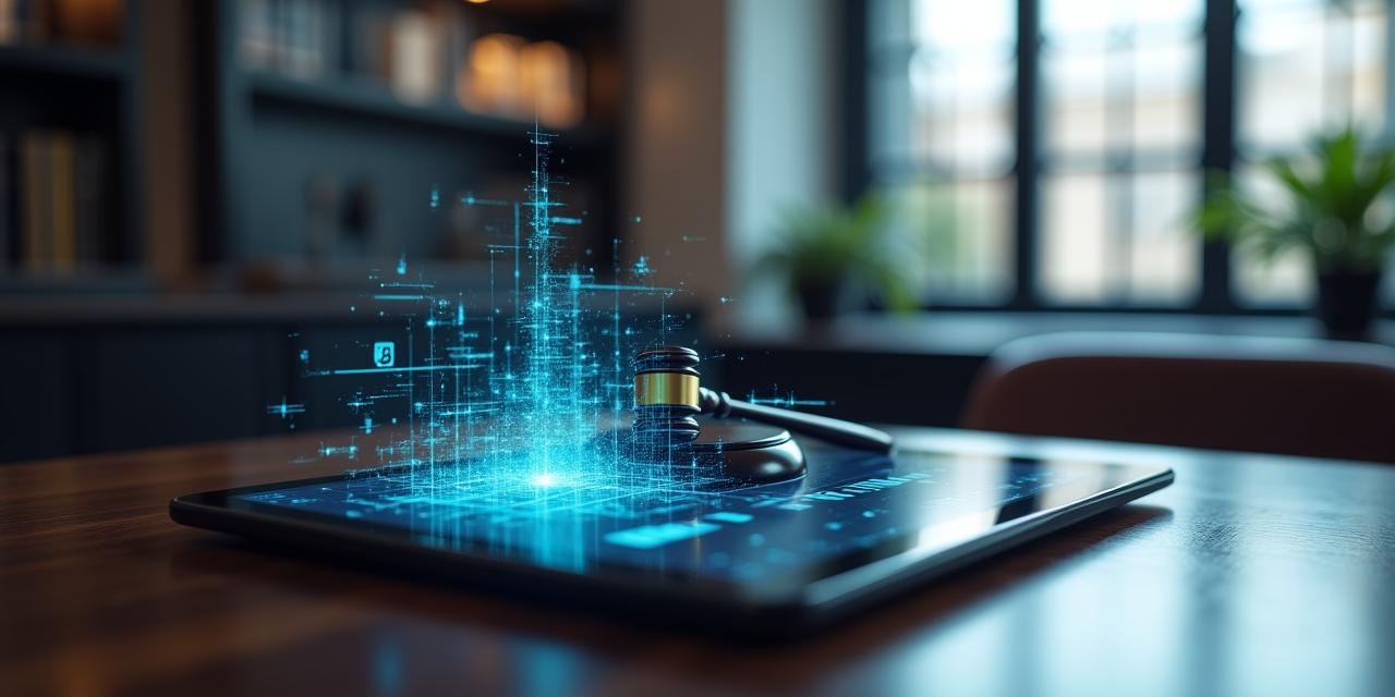 Legal documents and digital security visualization